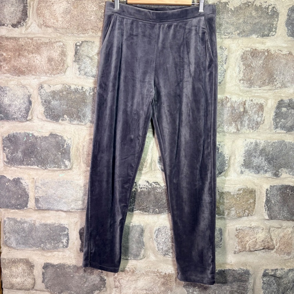 House of Harlow 1960 Women's Gray Velour High Rise Lounge‎ Pants Large Luxury